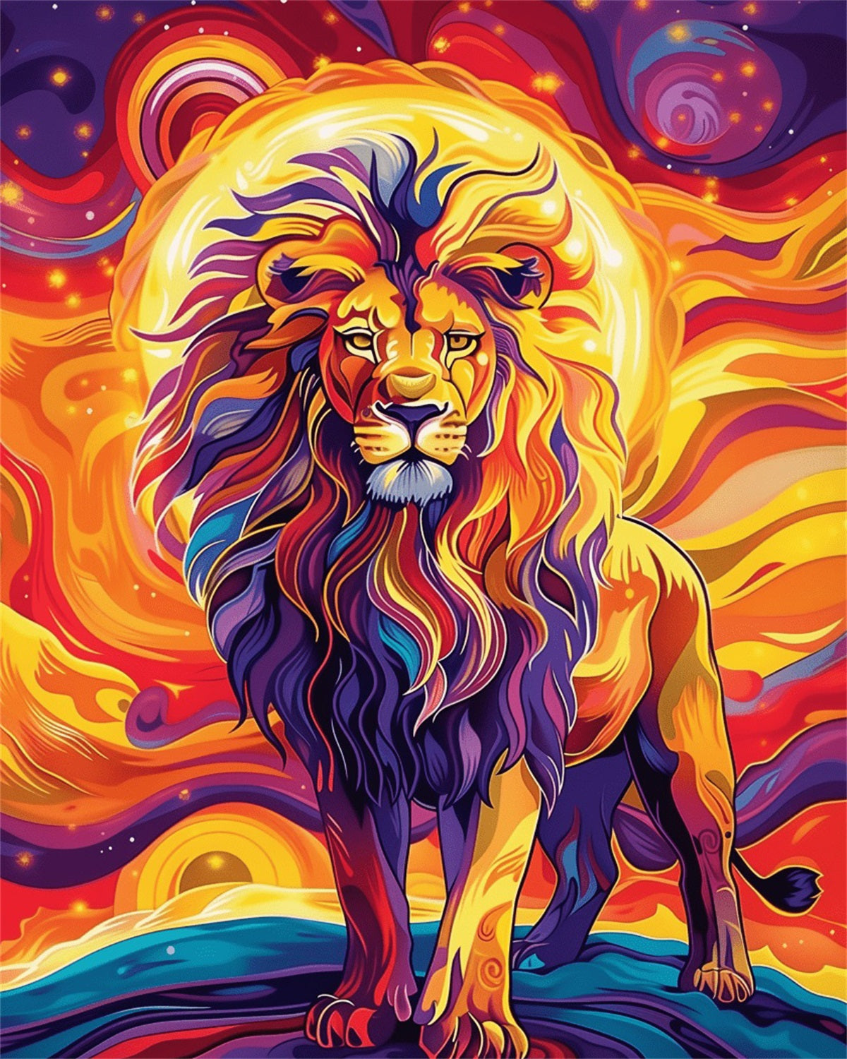 DIAMOND PAINTING I MAJESTÄTISCHER LÖWE