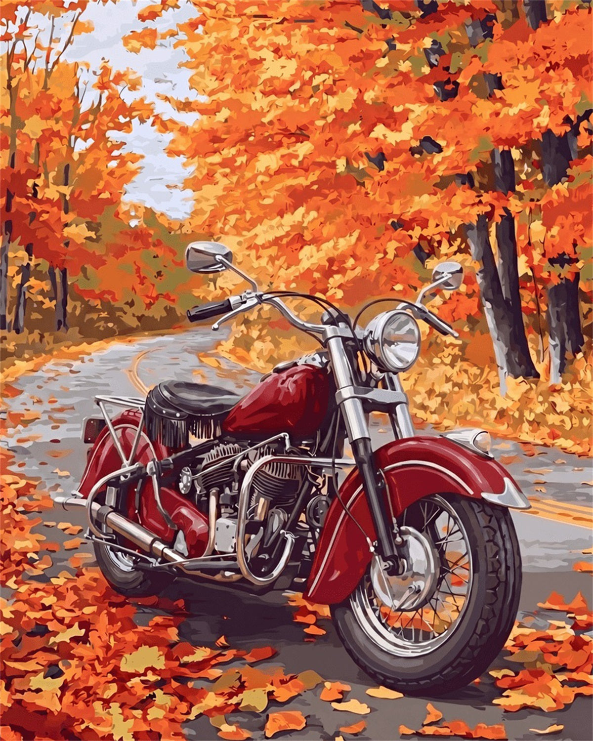 DIAMOND PAINTING I ROTES MOTORRAD