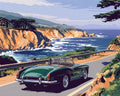 DIAMOND PAINTING I KLASSISCHER ROADSTER AN DER KÜSTE