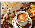 DIAMOND PAINTING I KAFFEEGENUSS MIT HERBSTBLÄTTERN