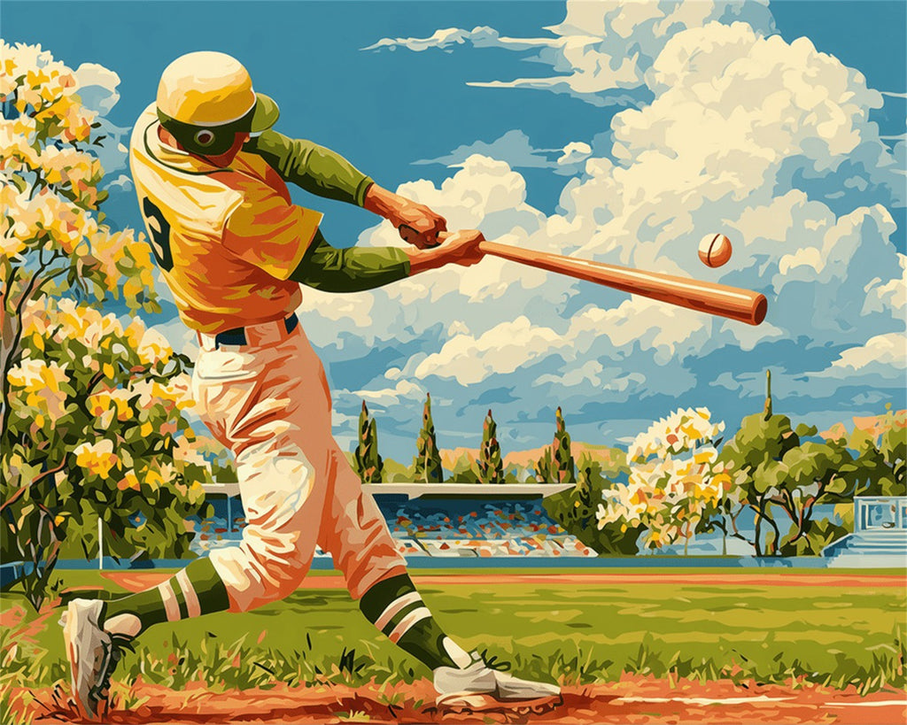 DIAMOND PAINTING I BASEBALL IM SONNIGEN STADION