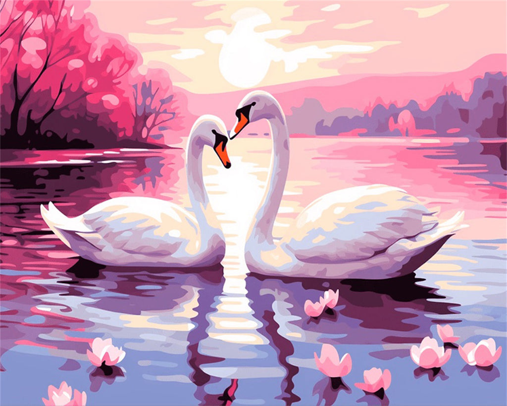 DIAMOND PAINTING I SCHWANENPAAR