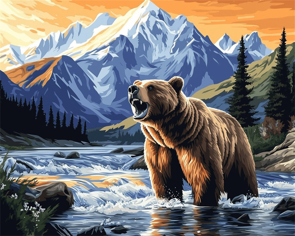 DIAMOND PAINTING I WILDER BÄR IN DEN BERGEN
