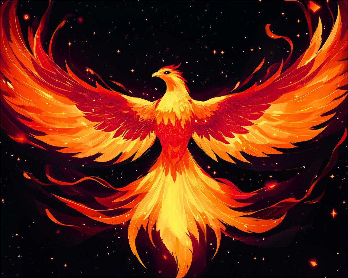 DIAMOND PAINTING I PHÖNIX IM FLAMMENGLANZ