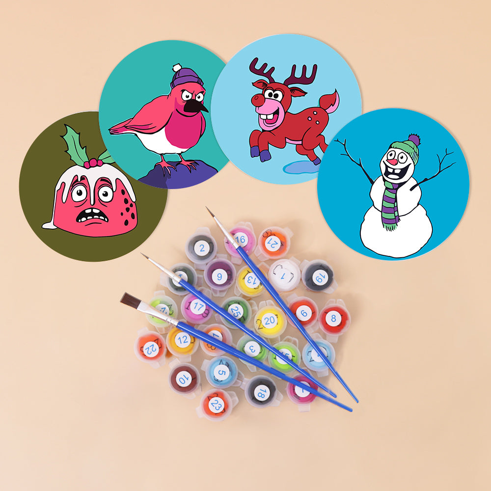 MNZ Tassenuntersetzer Winterfreunde (4er Set)