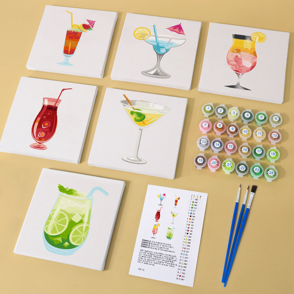MINI MALEN NACH ZAHLEN I CHEERS & COLORS (6er Set)