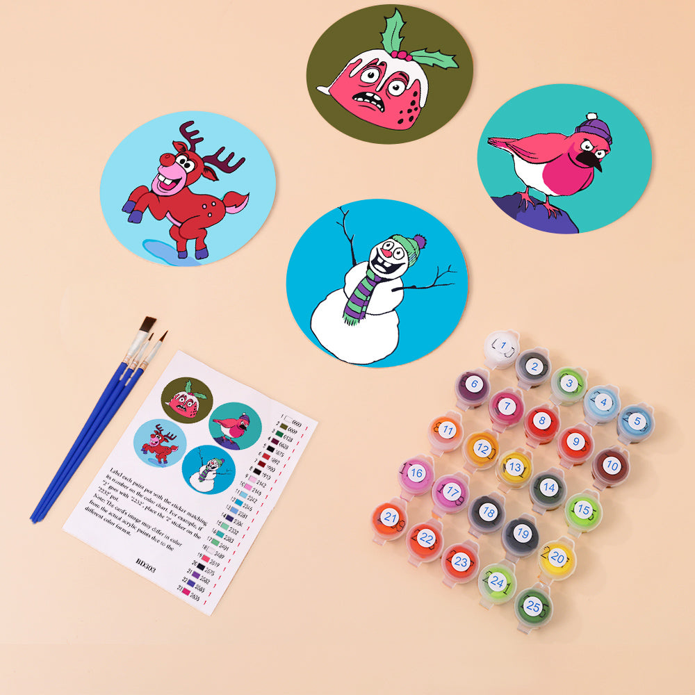 MNZ Tassenuntersetzer Winterfreunde (4er Set)