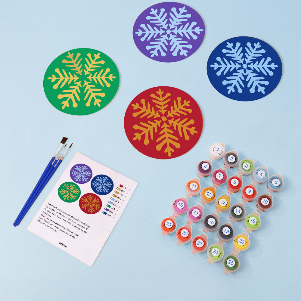 MNZ Tassenuntersetzer Schneeflocken (4er Set)