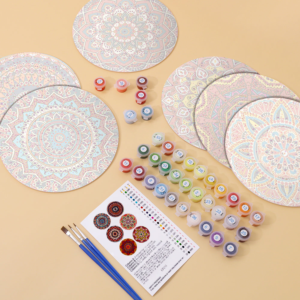 MNZ Dessous de verre Mandala (lot de 6)