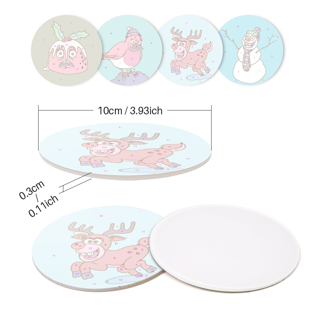 MNZ Tassenuntersetzer Winterfreunde (4er Set)