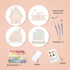 MNZ Telleruntersetzer Weihnachtshaus (4er Set)