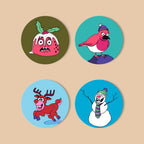 MNZ Tassenuntersetzer Winterfreunde (4er Set)