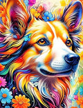 DIAMOND PAINTING I HUNDEZAUBER IN REGENBOGENFARBEN