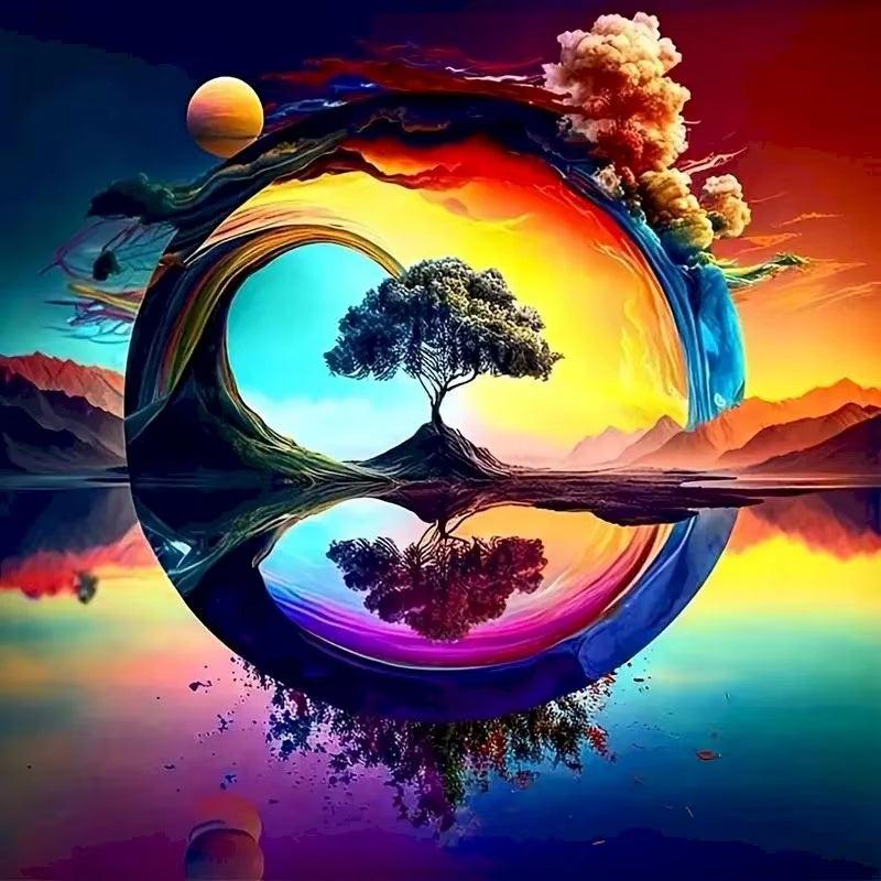 DIAMOND PAINTING I TOR ZUR REGENBOGENWELT