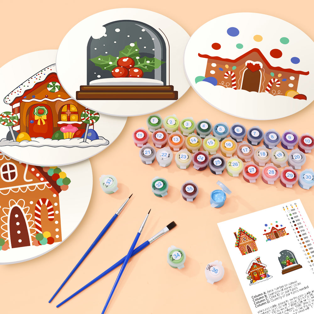 MNZ Telleruntersetzer Weihnachtshaus (4er Set)
