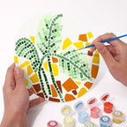 MNZ Telleruntersetzer Mosaik mit Naturmotiven (6er Set)
