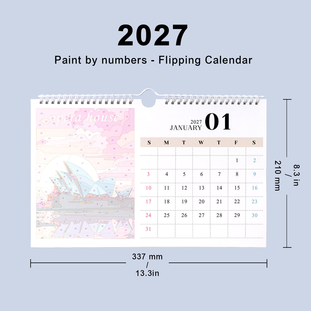 Malen nach Zahlen Kalender 2027 I Städtereise
