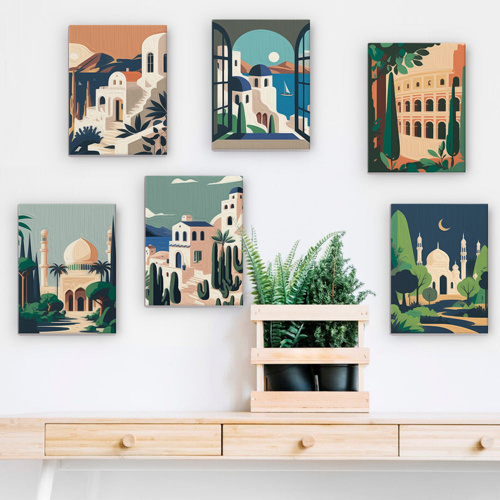 MINI MALEN NACH ZAHLEN I MEDITERRANE OASEN (6er Set)