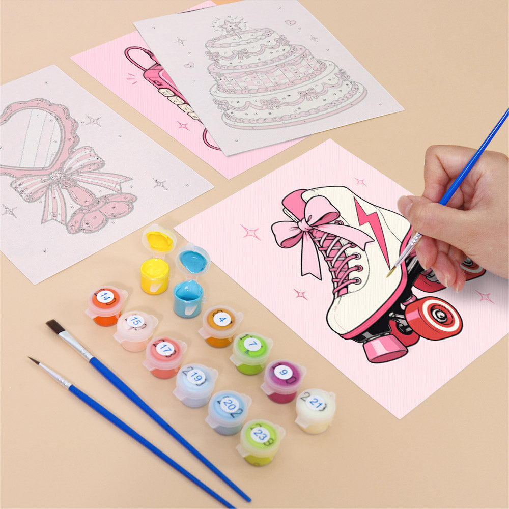 MINI MALEN NACH ZAHLEN I Girly Dreams (6er Set)