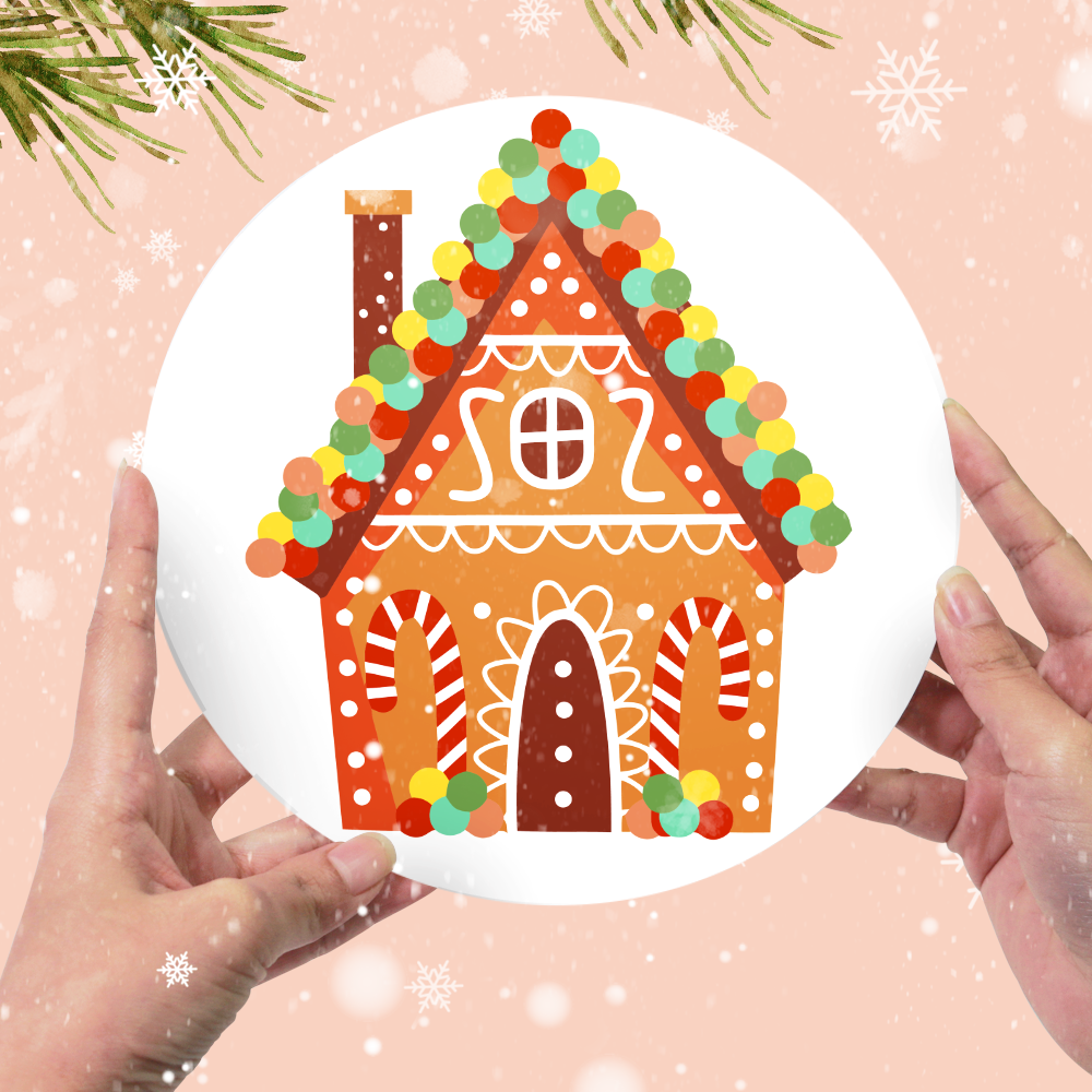 MNZ Telleruntersetzer Weihnachtshaus (4er Set)