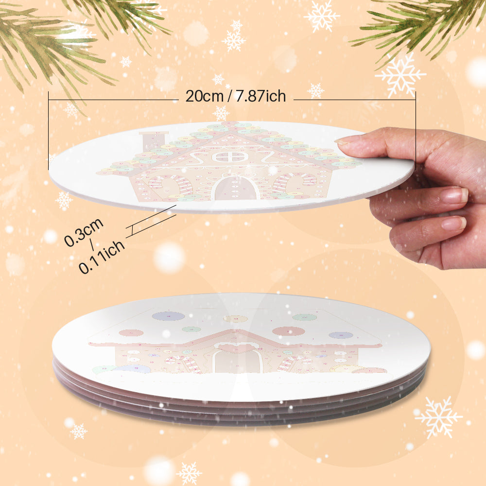 MNZ Telleruntersetzer Weihnachtshaus (4er Set)