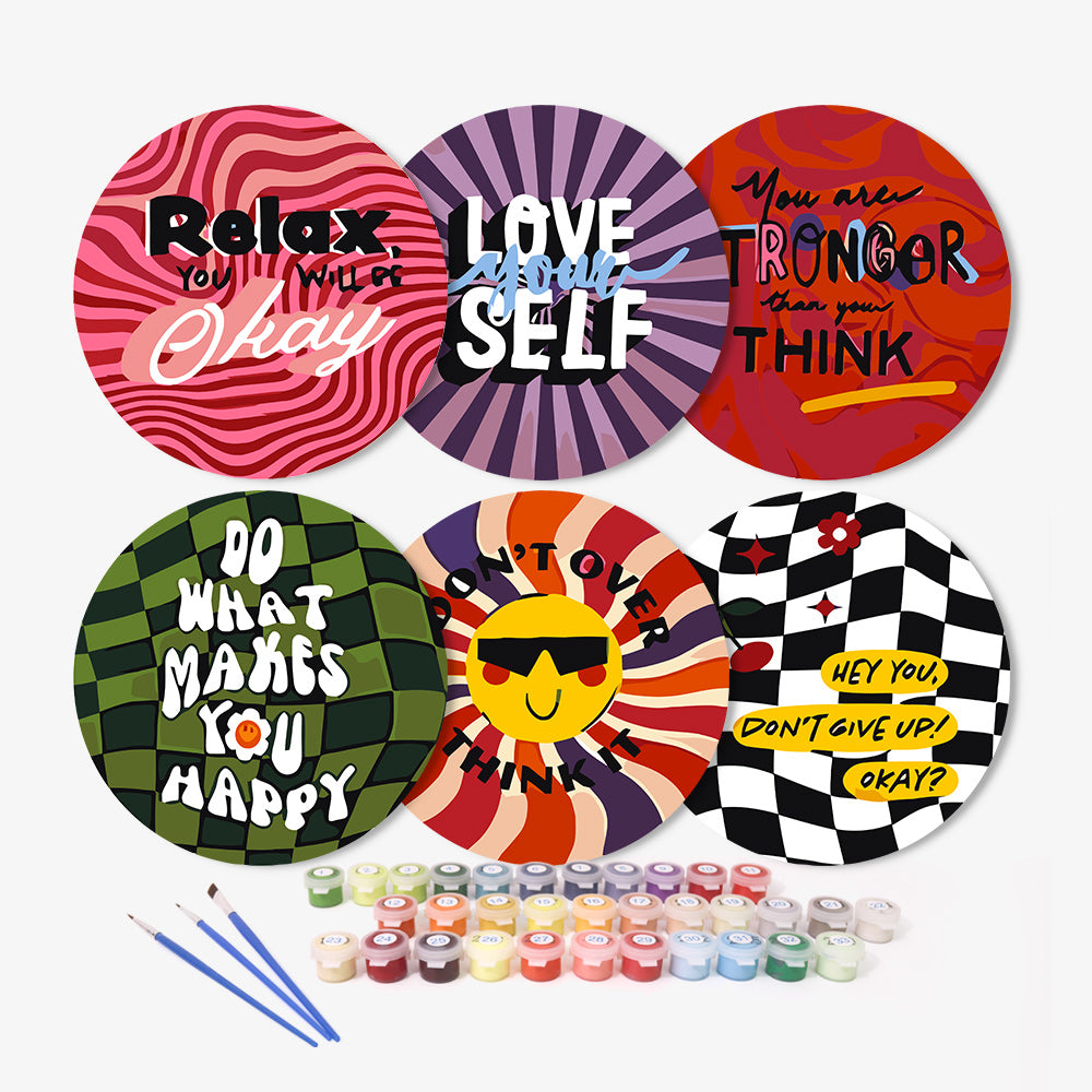MNZ Sous-verres Good Vibes (lot de 6)