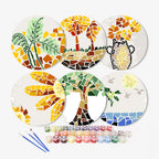 MNZ Telleruntersetzer Mosaik mit Naturmotiven (6er Set)