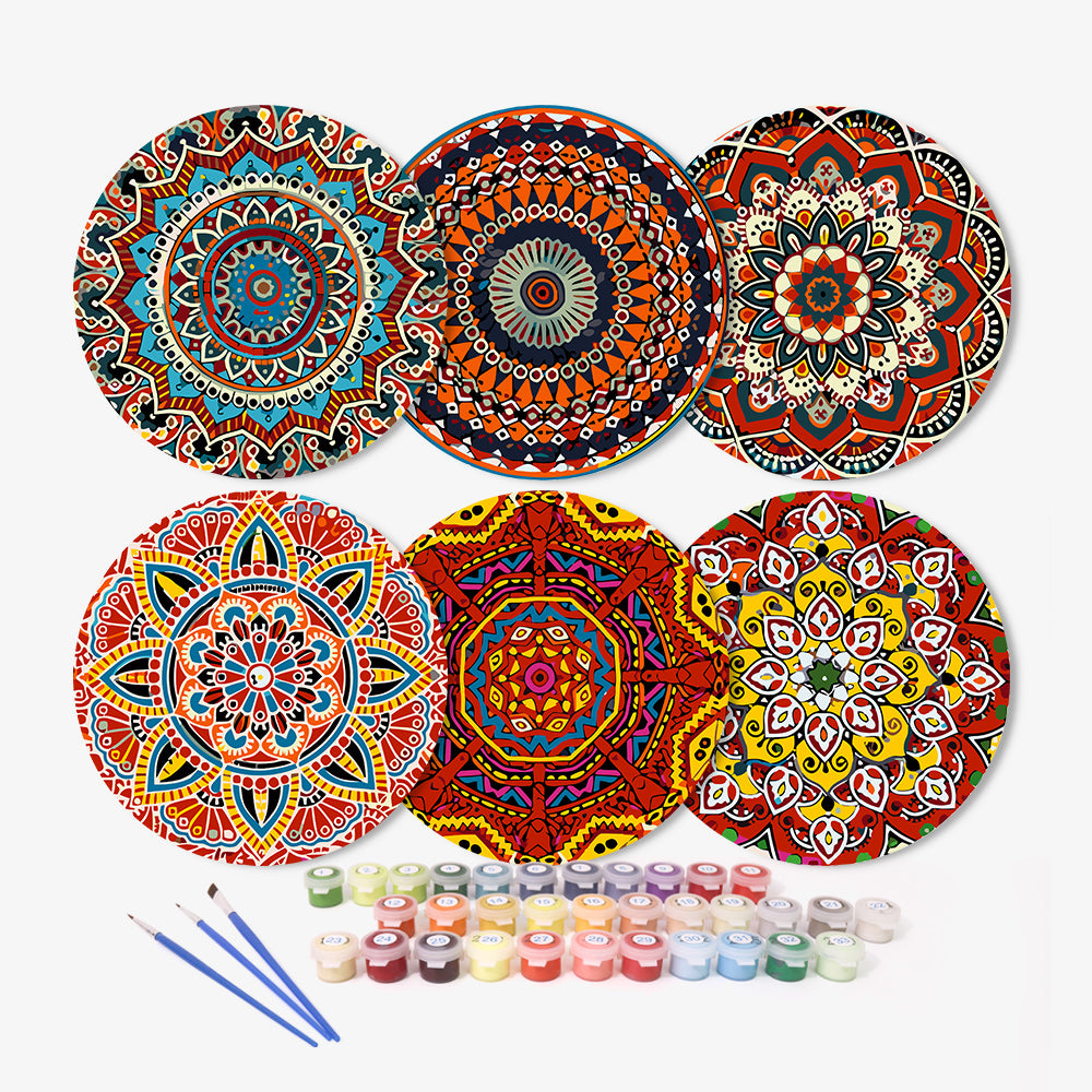 MNZ Dessous de verre Mandala (lot de 6)