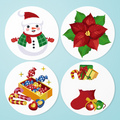 MNZ Telleruntersetzer Weihnachtsfreude (4er Set)