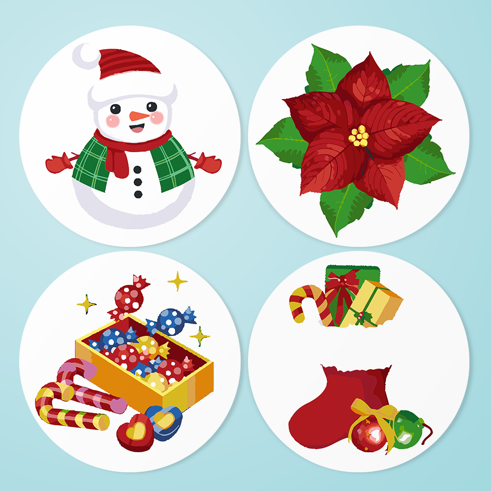 MNZ Telleruntersetzer Weihnachtsfreude (4er Set)