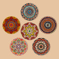 MNZ Dessous de verre Mandala (lot de 6)