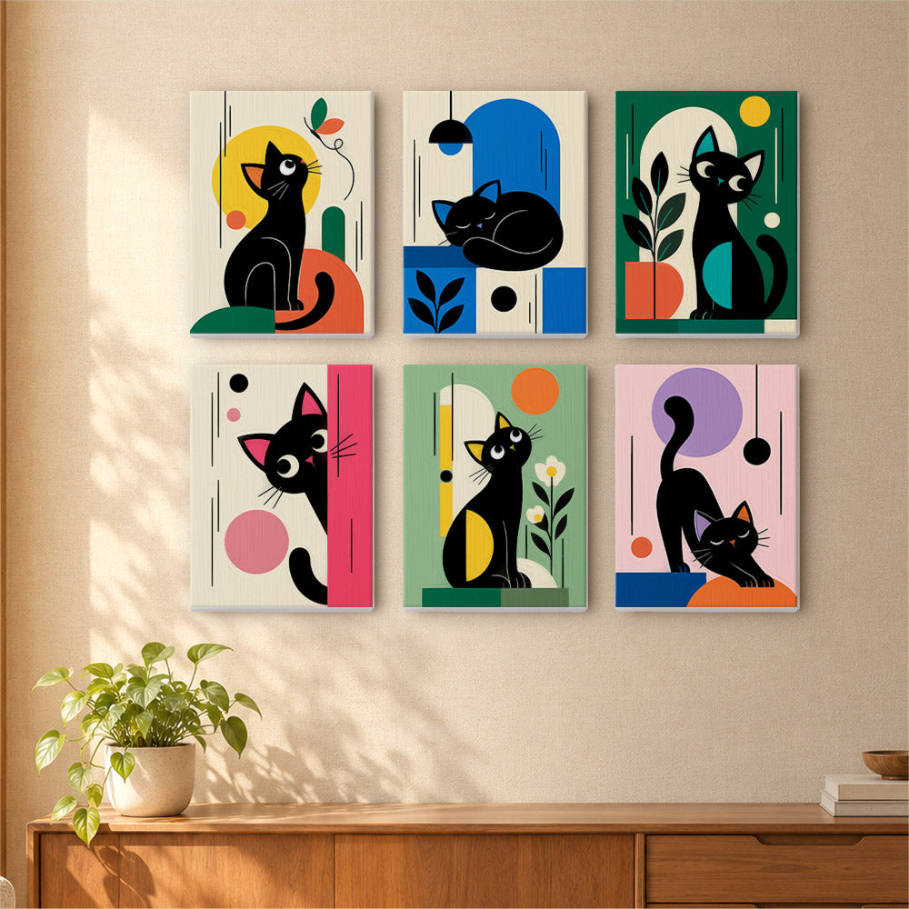 MINI MALEN NACH ZAHLEN I Katzen (6er Set)