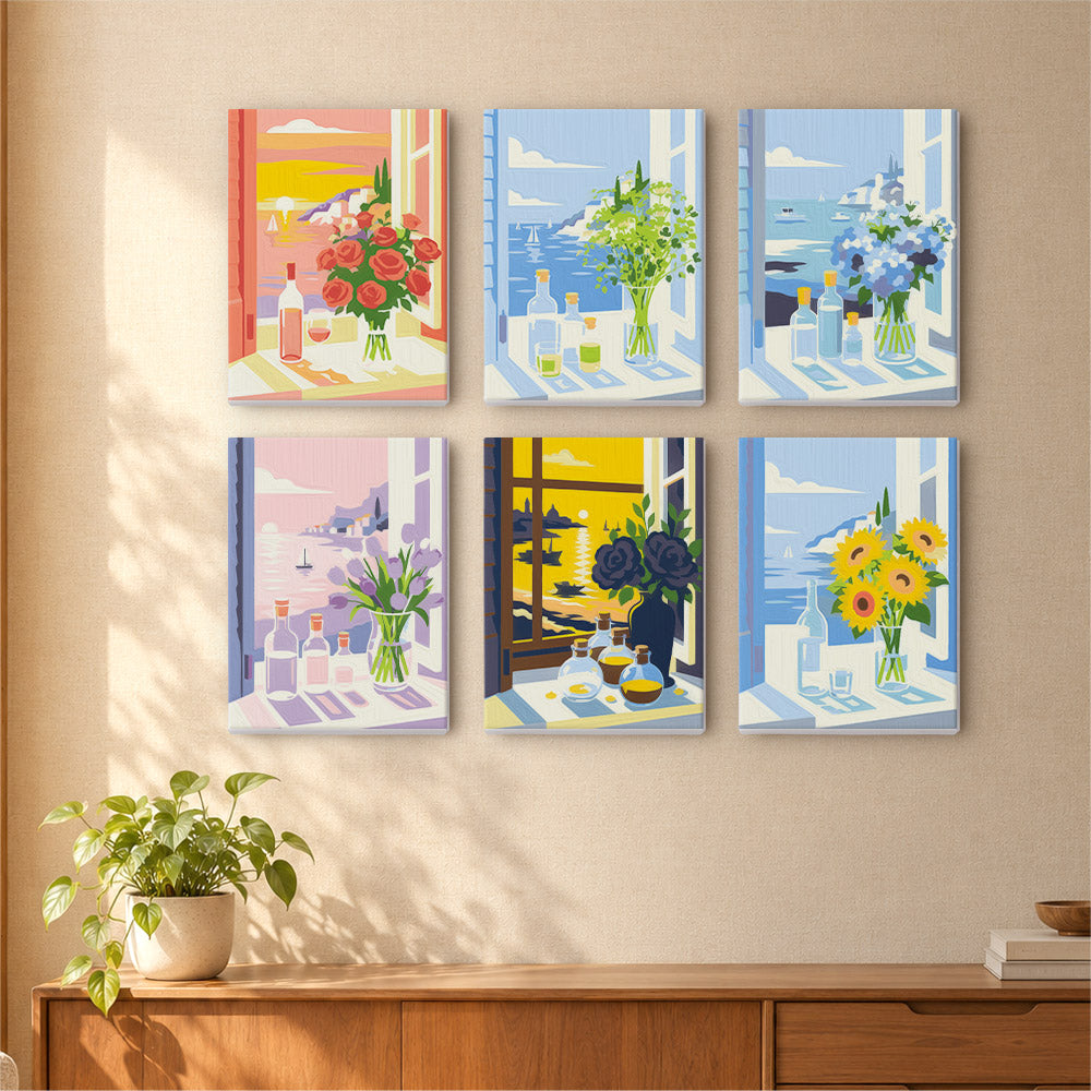 MINI MALEN NACH ZAHLEN I Fensterblicke (6er Set)