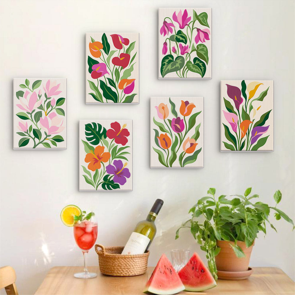 MINI MALEN NACH ZAHLEN I Blumenpracht (6er Set)