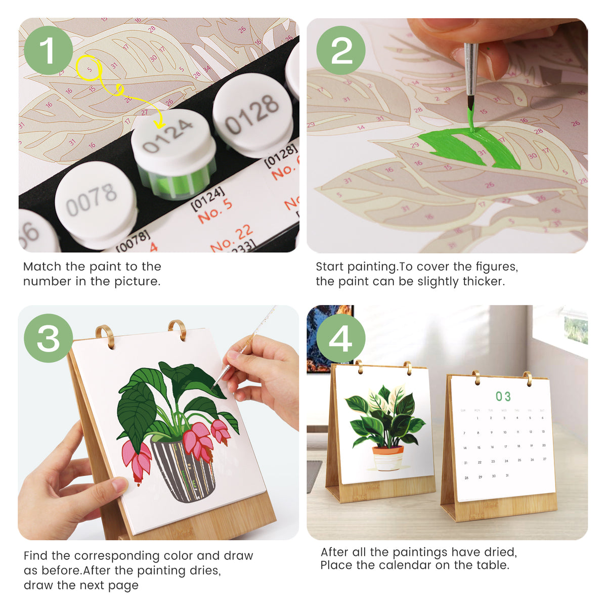 Calendrier Peinture par numéros 2027 I Plantes d'intérieur