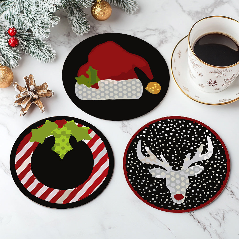 MNZ Tassenuntersetzer Weihnachtssymbole (4er Set)