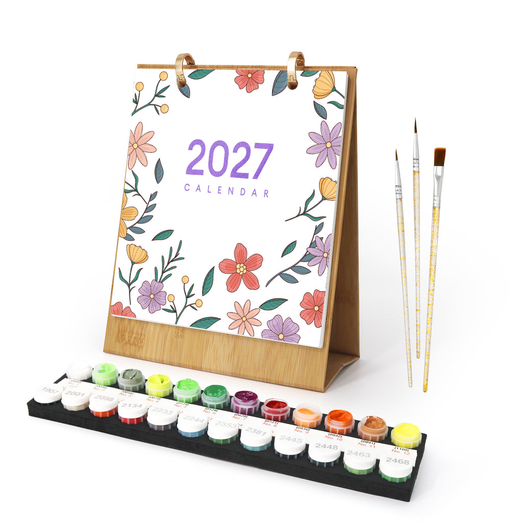 Calendrier Peinture par numéros 2027 | Magie florale