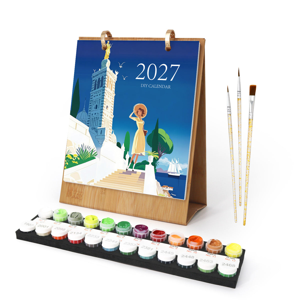 Malen nach Zahlen Kalender 2027 I Weltreise