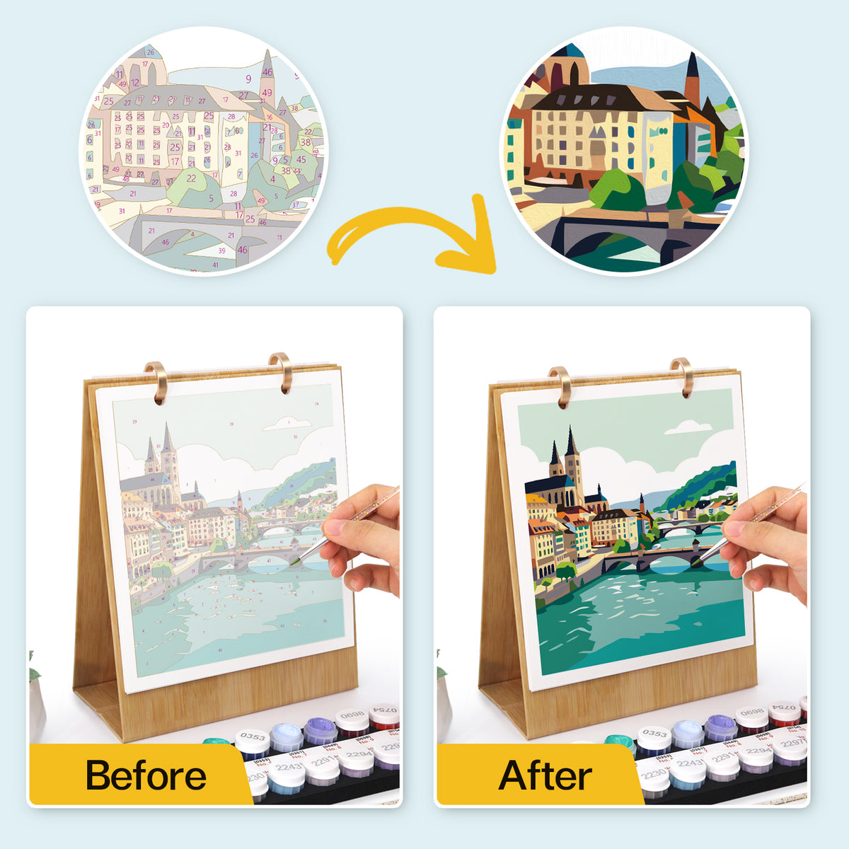 Calendrier peinture par numéros 2027 I Destinations de voyage