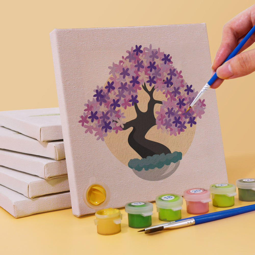 MINI PEINTURE PAR NUMÉROS I BLOOMING TREES (Set de 6)