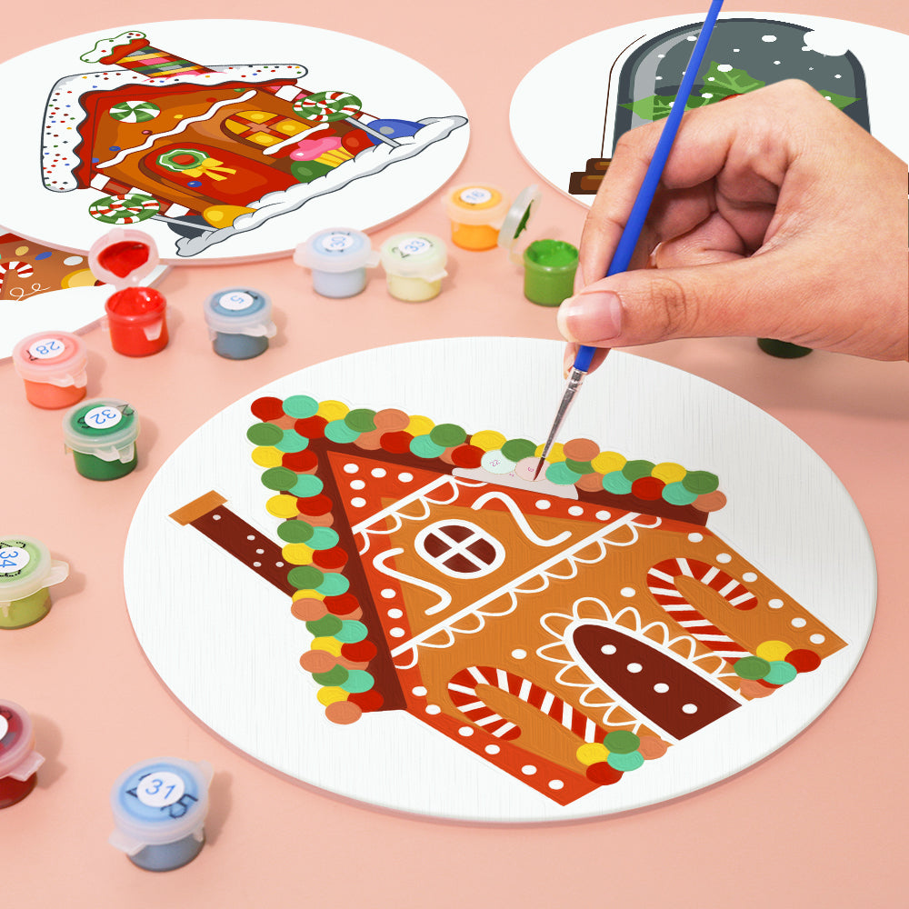 MNZ Telleruntersetzer Weihnachtshaus (4er Set)