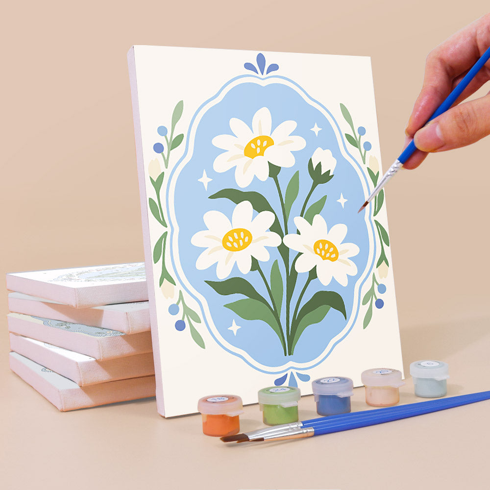 MINI MALEN NACH ZAHLEN I Frühlingsblüten (6er Set)