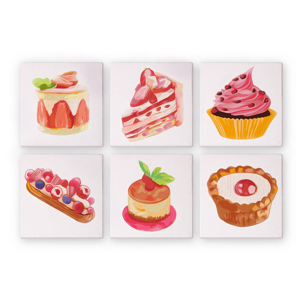 MINI MALEN NACH ZAHLEN I DESSERT DREAMS (6er Set)