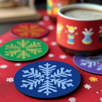 MNZ Tassenuntersetzer Schneeflocken (4er Set)