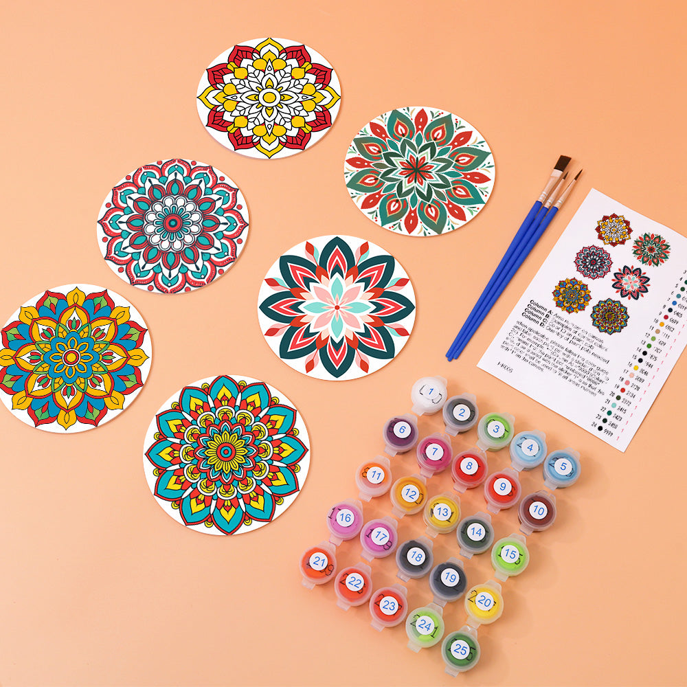 MNZ Tassenuntersetzer Mandala-Magie (6er Set)