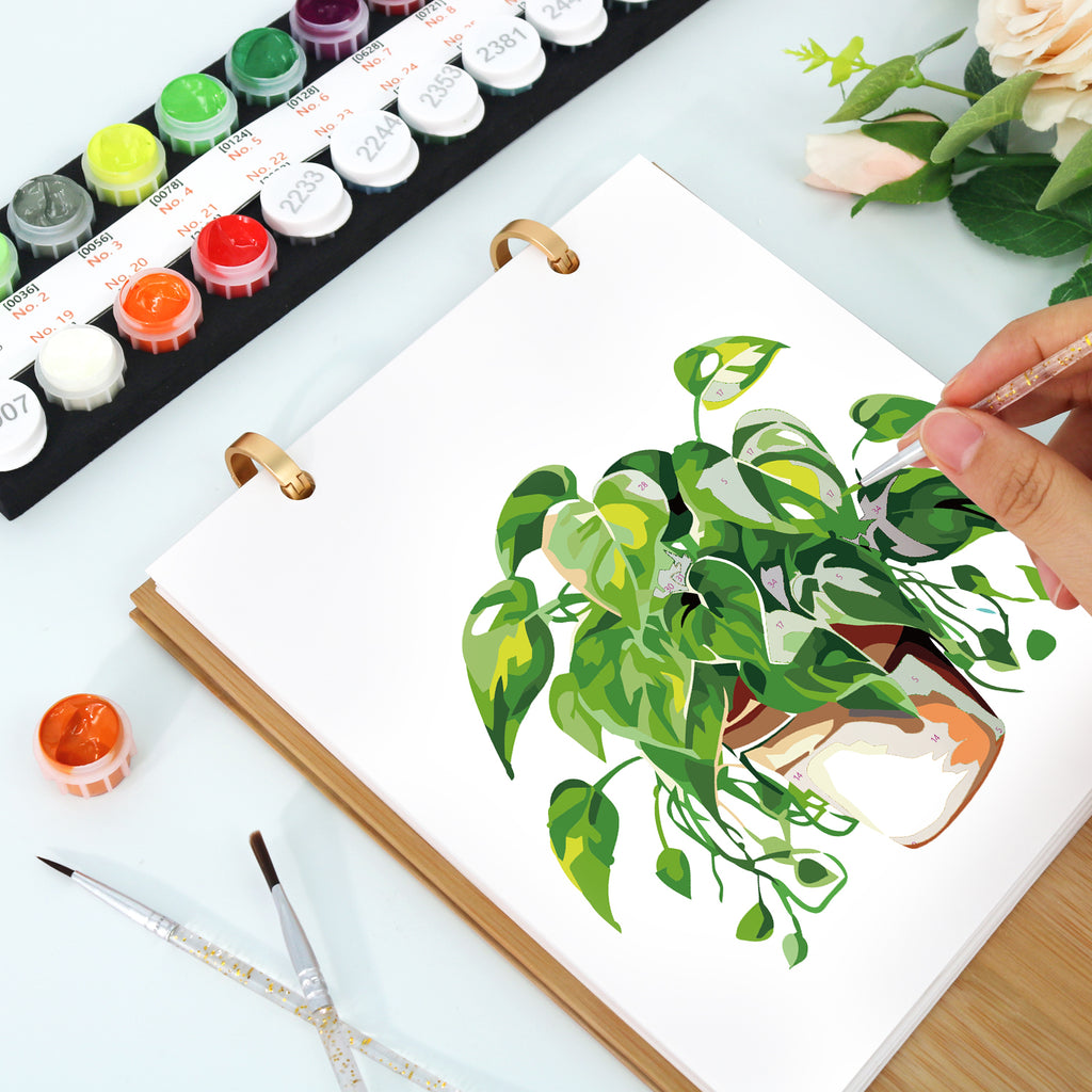 Calendrier Peinture par numéros 2027 I Plantes d'intérieur