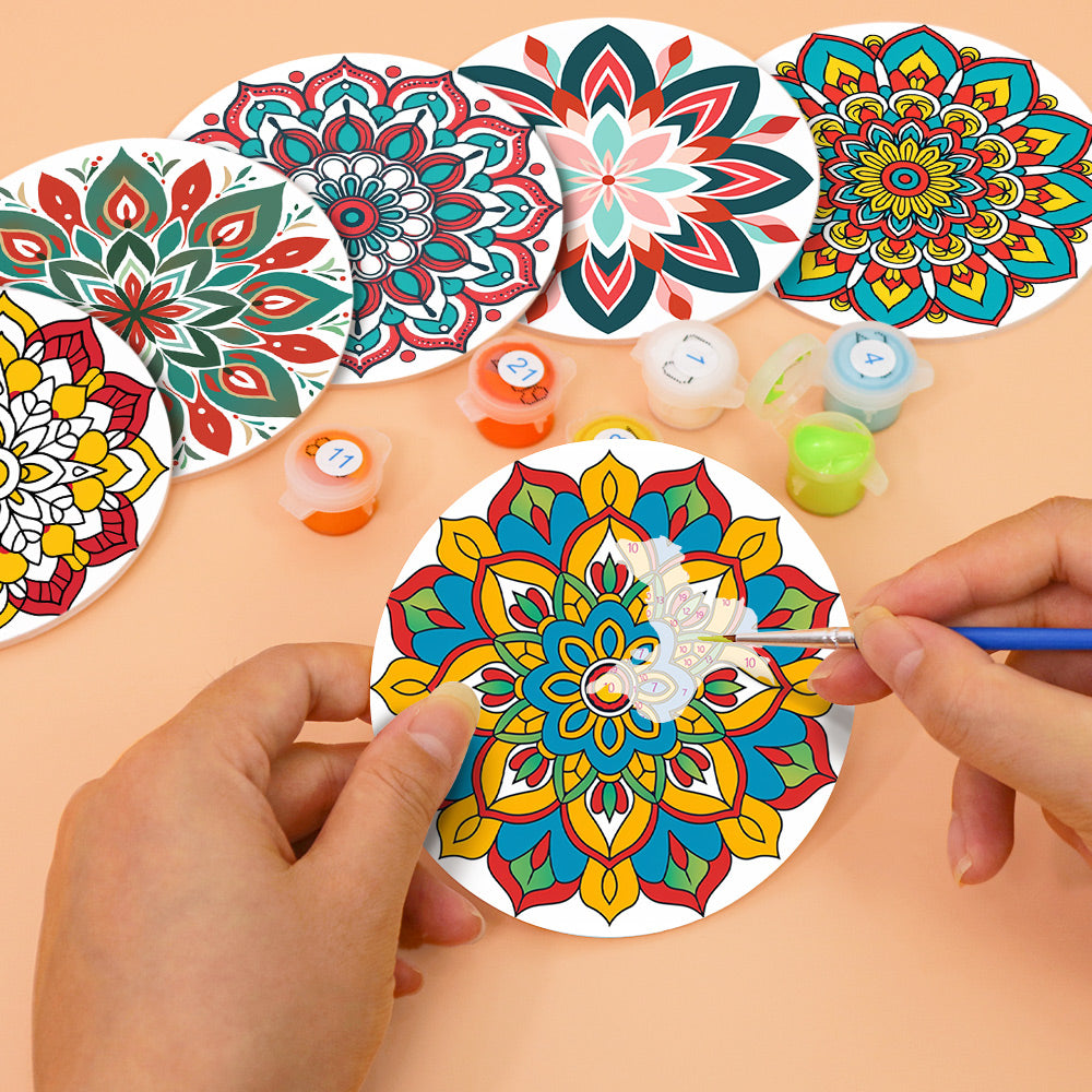 MNZ Tassenuntersetzer Mandala-Magie (6er Set)