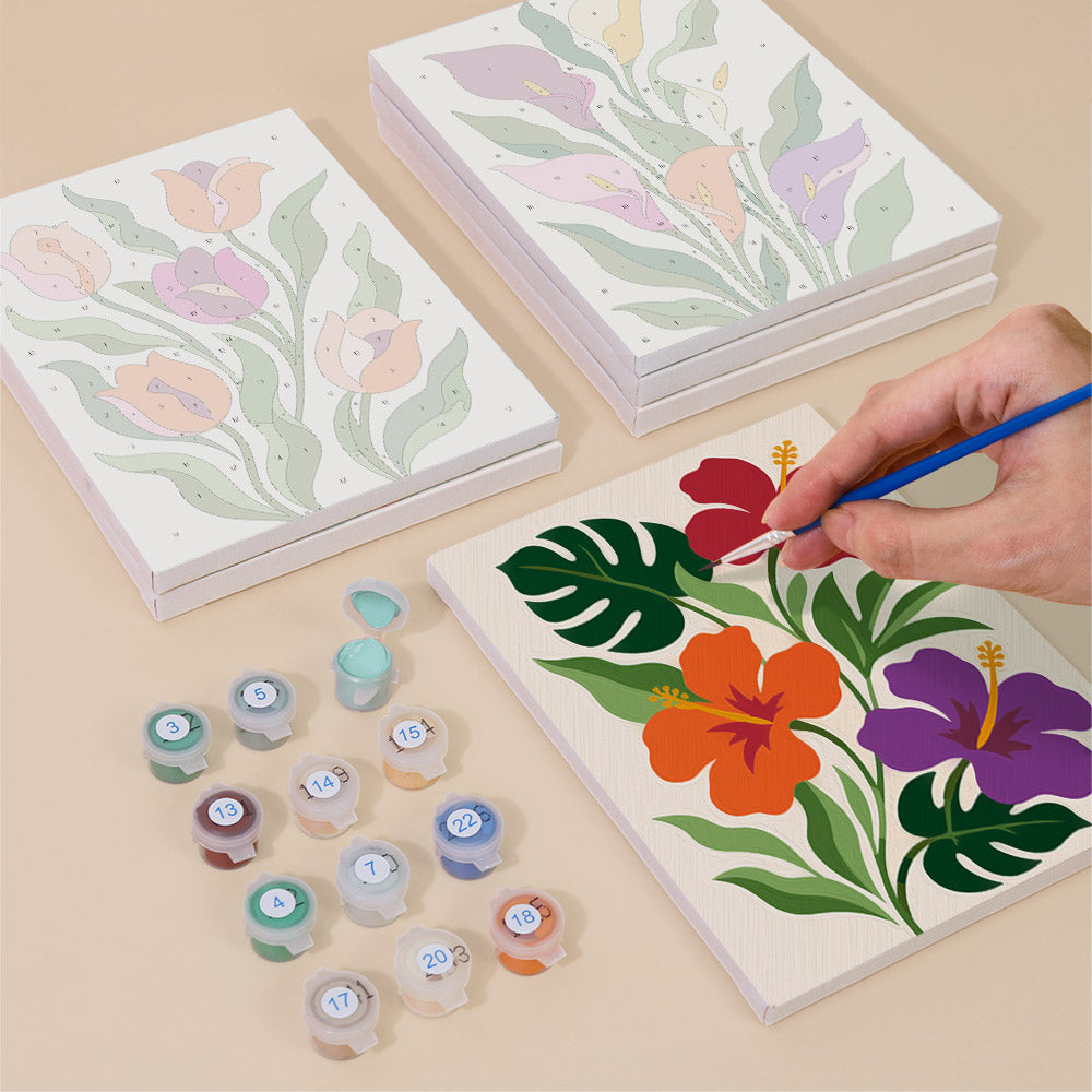 MINI MALEN NACH ZAHLEN I Blumenpracht (6er Set)