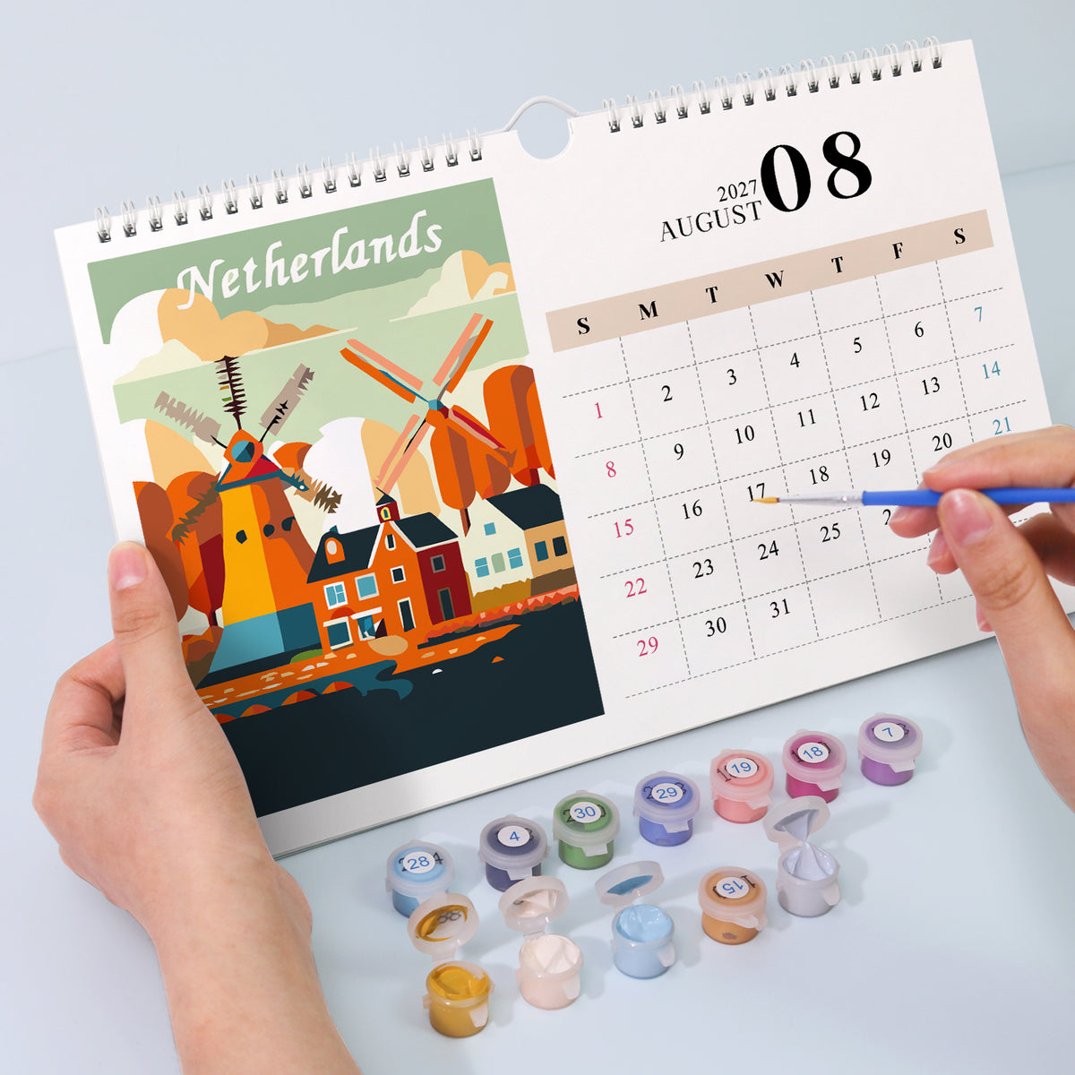 Malen nach Zahlen Kalender 2027 I Städtereise