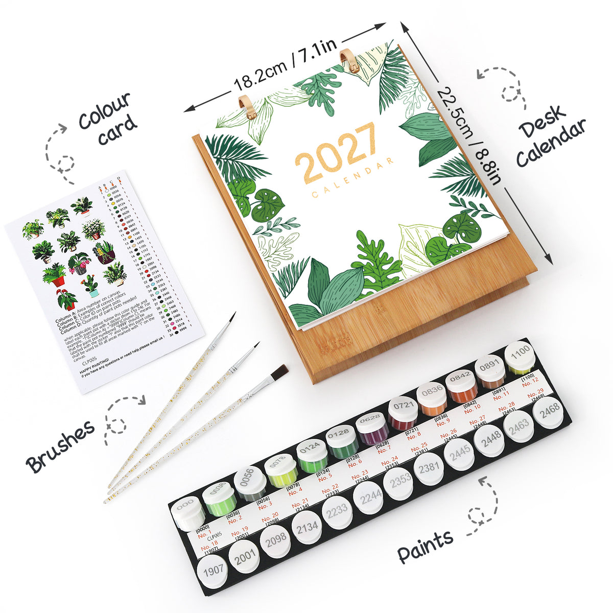 Calendrier Peinture par numéros 2027 I Plantes d'intérieur